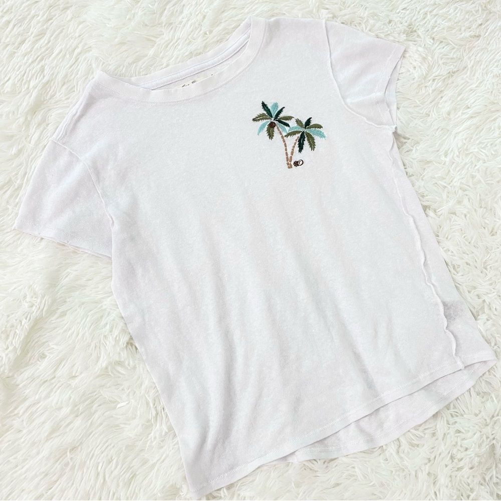 We The Free Tee with Palm Tree Embroidery
